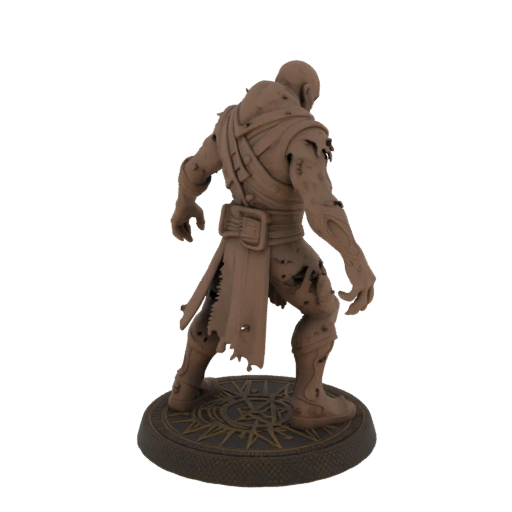Miniatura STL de Guerrero Zombi de Fantasía Oscura