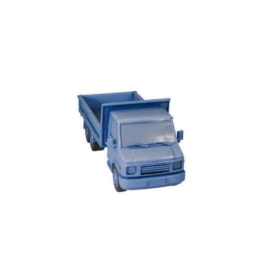 Modelo 3D STL de Caminhão Plataforma Imprimível, vista de exibição isométrica, ativo de veículo pronto para impressão com mas