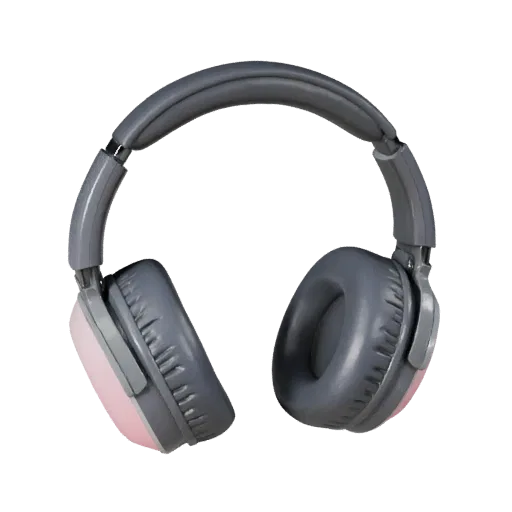 Wireless Gaming Headset Stylized 3D model, stylized isometric render, showing soft ear pads, wearable scale.