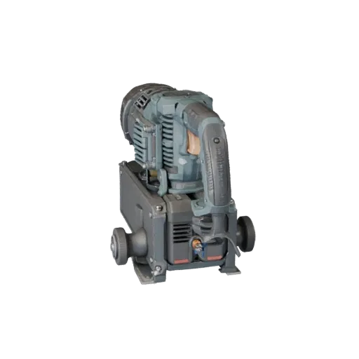 Contractor Sander Stylized 3D model, stylized isometric render, showing molded plastic, ergonomic handles.