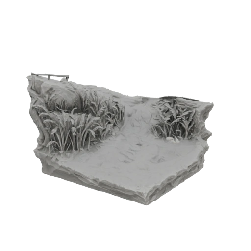 Rocky Path with Vegetation Diorama Base