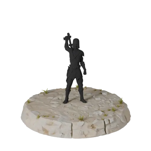 Snow Display Plinth STL printable 3D model preview showing rim shape, three-quarter display angle
