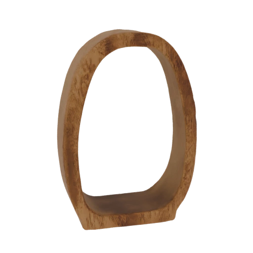 Abstract Wooden Ring Sculpture