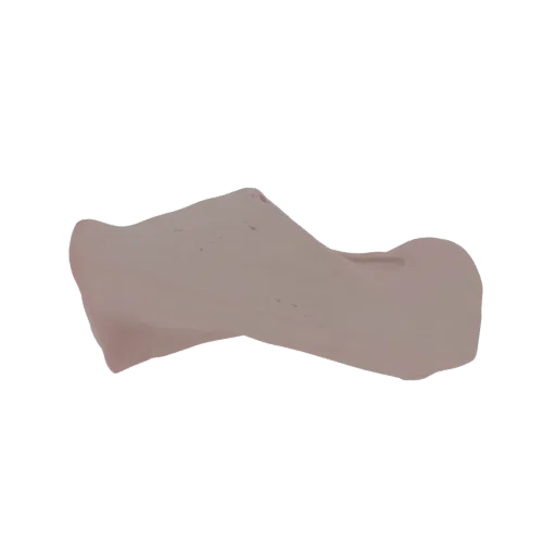 A 3D render of a twisted clay swirl with a matte, earthy texture, isolated on a white background.