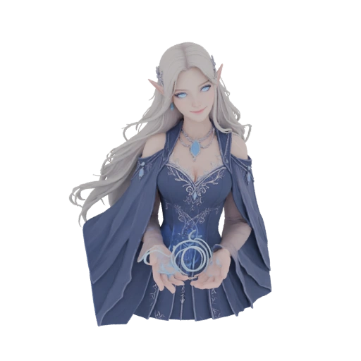 Mystical Elf Sorceress 3D Model