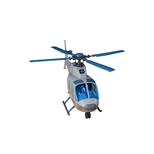 Modelo 3D de Helicóptero Pronto para Jogo para Uso em Tempo Real Ativo PBR
