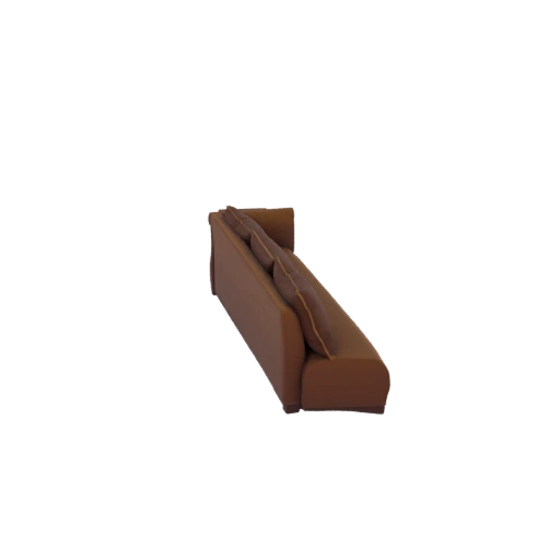 Moderner brauner Ledersofa