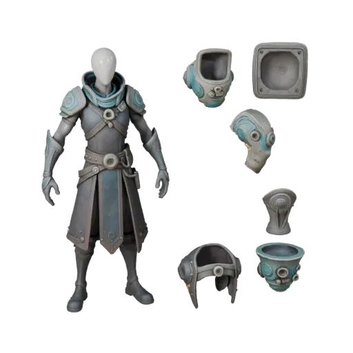 Sci-Fi Mage Character Model - Rigged