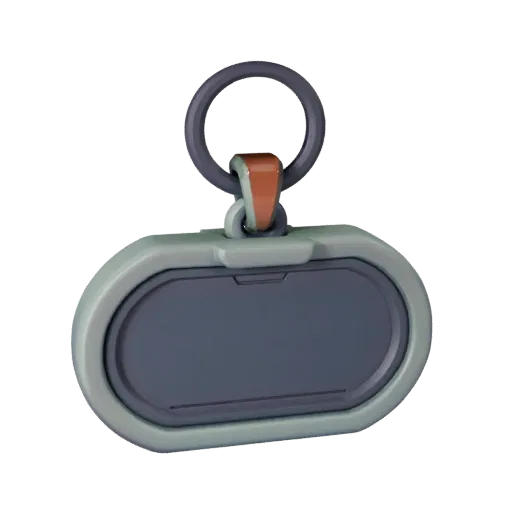 Symbolic Medallion game ready 3D model, three-quarter studio render, showing pendant silhouette and surface contrast.