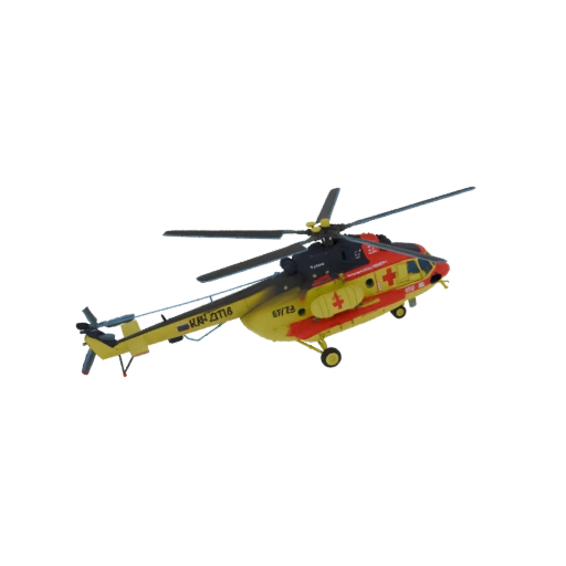 Medical Helicopter 3D Model