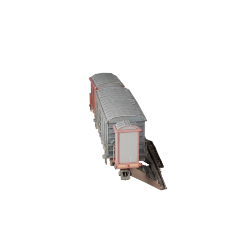 Güterzug 3D-Modell für Blender & Spiele - PBR-Asset
