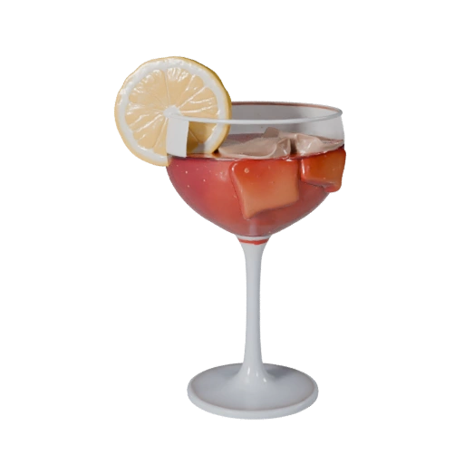 Vaso de Cóctel 3D para AR, WebGL y Navegadores