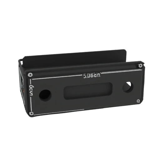 Black Enclosure with Cutouts and Holes