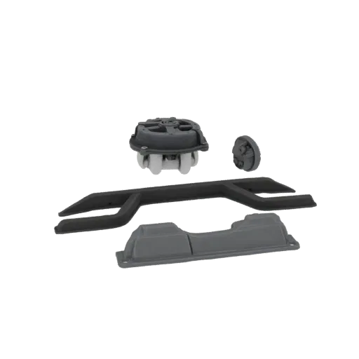 3D model of Toyota 6349121020 4SFE front right roof rail plug, showing detailed plastic component