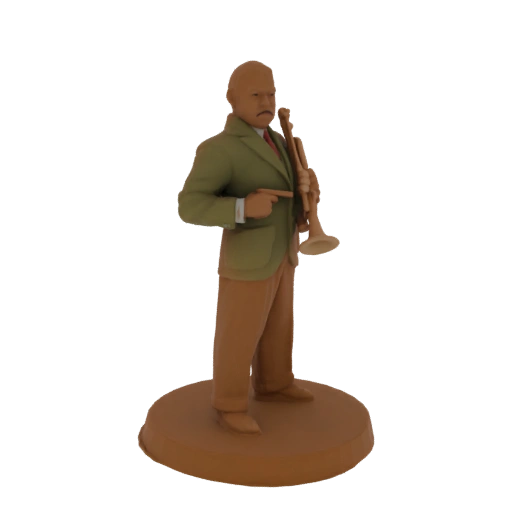 Jazz Musician with Clarinet Figurine