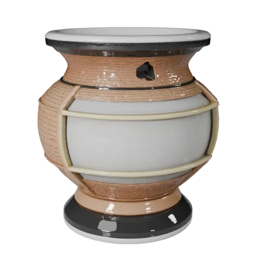 Luxury Vase modular kit 3D model, top-down studio render, showing decor form, surface, and scale cues.