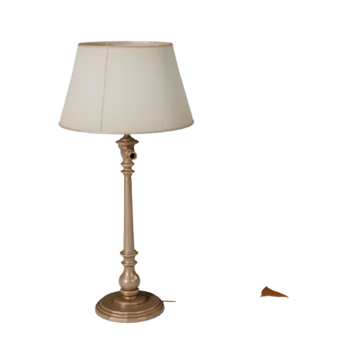 Ceramic Floor Lamp 3D model, living room, three-quarter front view, Unity viewport, metal detail.