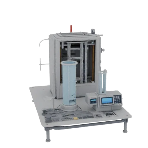 Research Reactor Core Printable 3D model, isometric STL render, showing clean metal, bench-top devices.