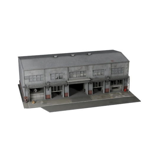 Modelo 3D de Cobertizo Industrial para Unity - Activo de Juego para Arquitectura