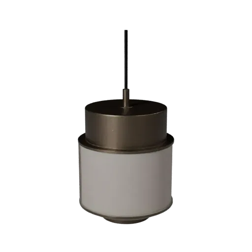 Minimal Pendant Lamp Realistic 3D model, home interior, three-quarter studio render, metal detail.