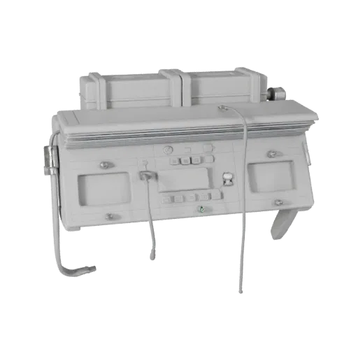 Modello 3D High Poly Minimal Notebook, rendering di studio ravvicinato, che mostra silhouette in plastica, scala da scrivania