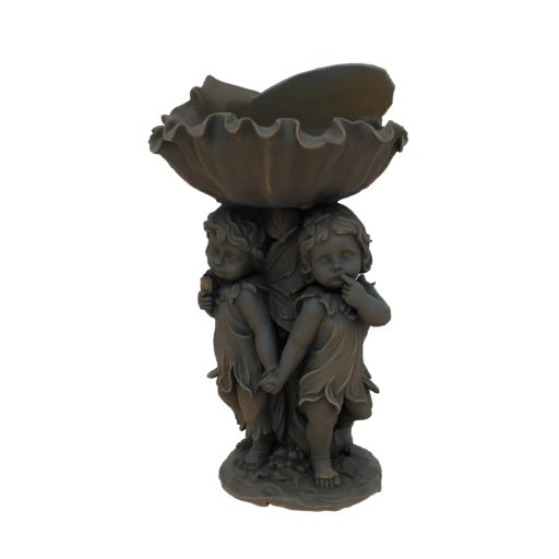 Fairy Children Bird Bath Statue