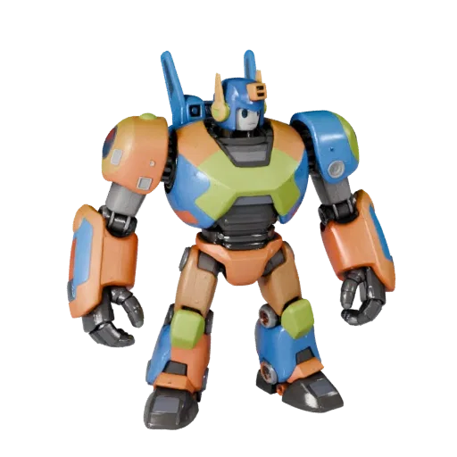 Sports Robot Mascot stylized 3D model preview showing pose, three-quarter game view, expression and smooth toy surfaces