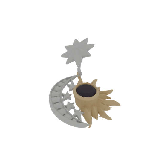 Crescent Moon and Sun Charm