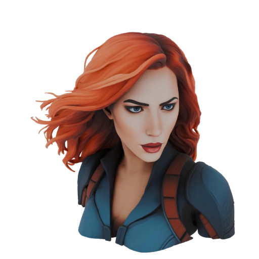 Black Widow Bust 3D Model