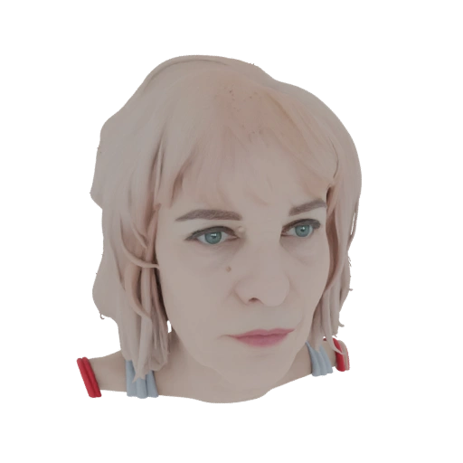 AI-Generated Woman's Head Bust