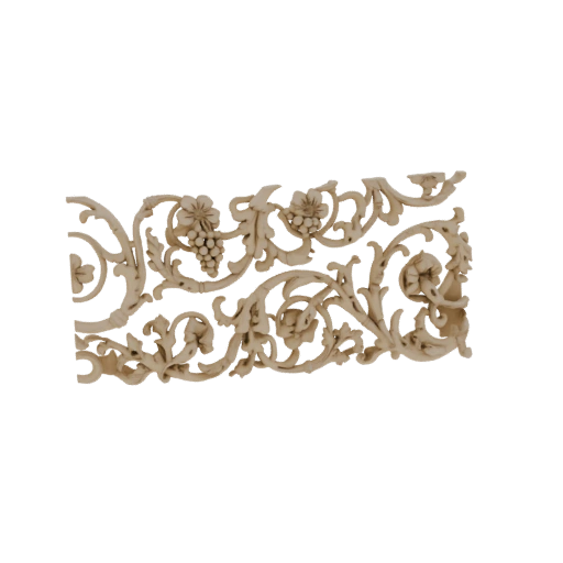 Baroque Floral Scroll Panel