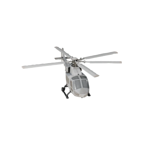 Modelo 3D de Helicóptero Baixo Poli para Unity & Unreal PBR Asset