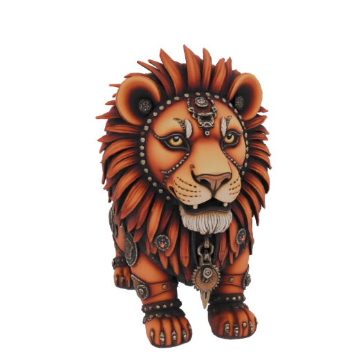 Steampunk Lion Figurine