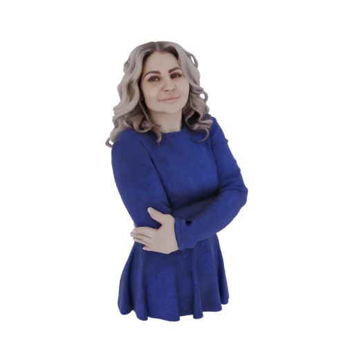 Woman in Blue Dress