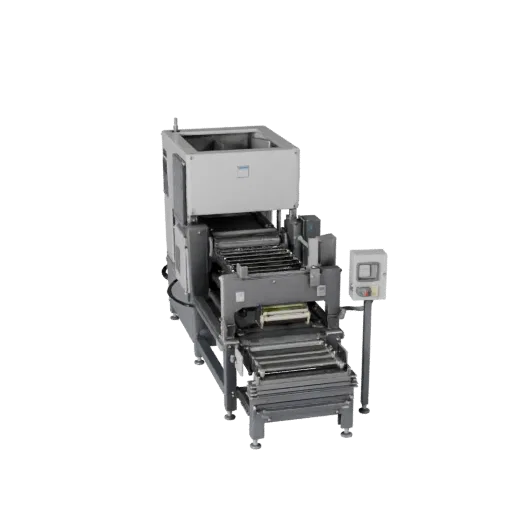 Assembly Packing Machine Realistic 3D model, three-quarter studio render, showing painted steel, machine stations.