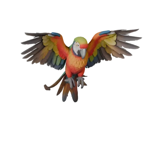 Macaw Parrot 3D Model for Blender - PBR Asset with Textures