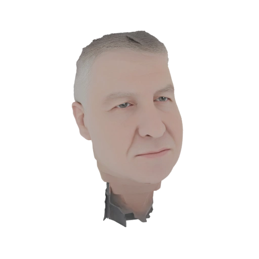 AI-Generated 3D Head Model of a Man