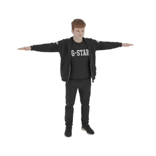 Young Man in G-Star Jacket 3D Model