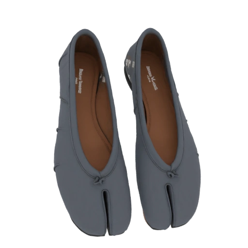 Grey Split-Toe Ballet Flats