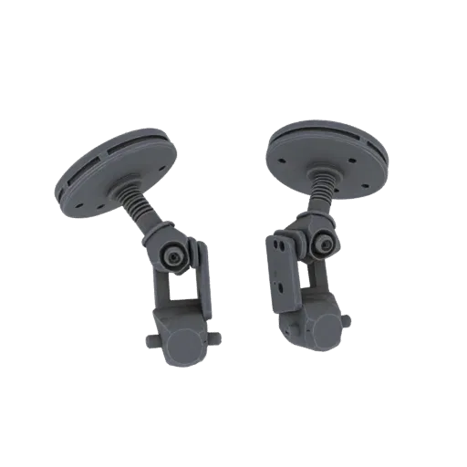 Stud Earring scene ready 3D model, side view studio render, showing earring silhouette and surface contrast.
