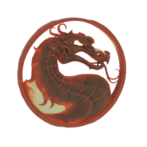 Mortal Kombat Dragon Logo 3D Model