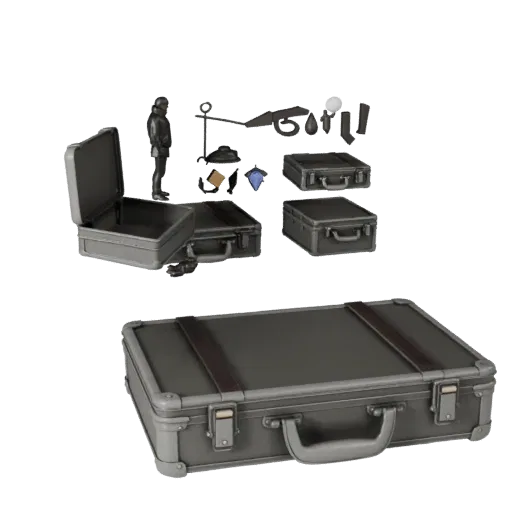 Travel Ammo Case Realistic 3D model, three-quarter studio render, showing plastic, usable openings.