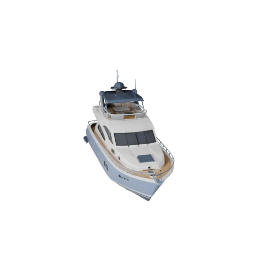 Modello 3D Yacht Low Poly per Unity & Unreal PBR Asset