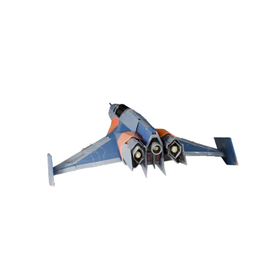 Modello 3D Starfighter - Asset PBR Low Poly Game Ready