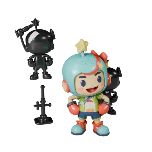 Sports Mascot Character stylized 3D model preview showing pose, three-quarter game view and surface detail