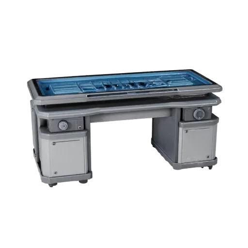 Research Lab Console Modular 3D model, isometric modular kit view, showing clean metal, bench-top devices.