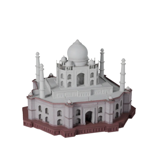 Modelo 3D Alto Poligonagem Taj Mahal para Archviz de Arquitetura