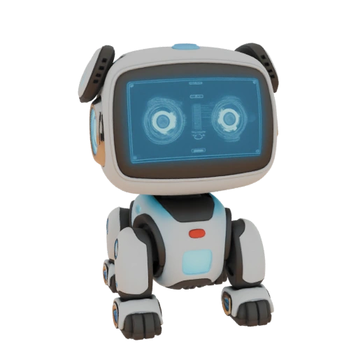 Cute Robot Dog 3D Model