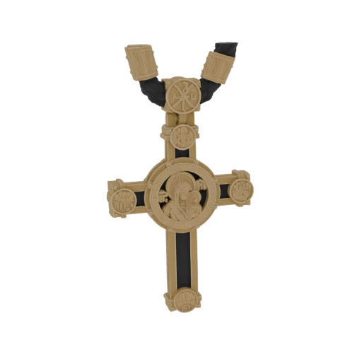 Orthodox Wooden Cross with Iconography