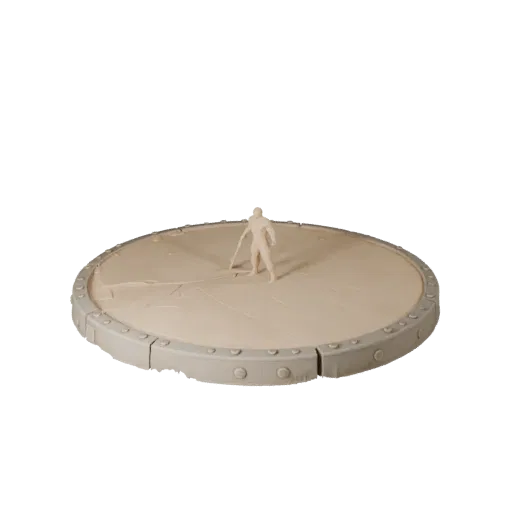 Industrial Display Plinth collectible 3D model preview showing rim shape, studio close-up view